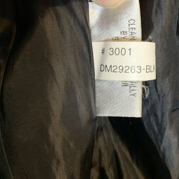 Nine Company Soft Leather Coat Black Button Front Pockets Lined Sz M Grunge Y2K - Picture 9 of 14